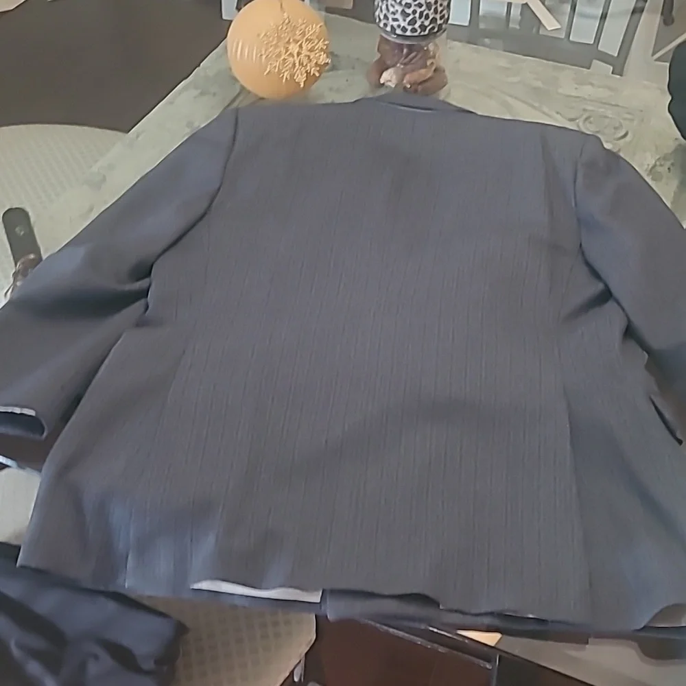 CHRISTIAN DIOR MEN'S VINTAGE STRIPPED WOOL SUIT COAT Blazer LARGE - Picture 3 of 12